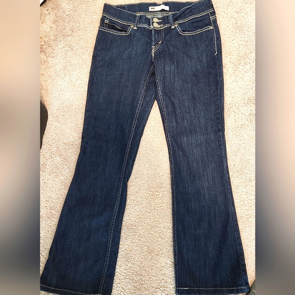 Levi's Stylish Dark Blue Flare Women's Jeans - Picture 1 of 6